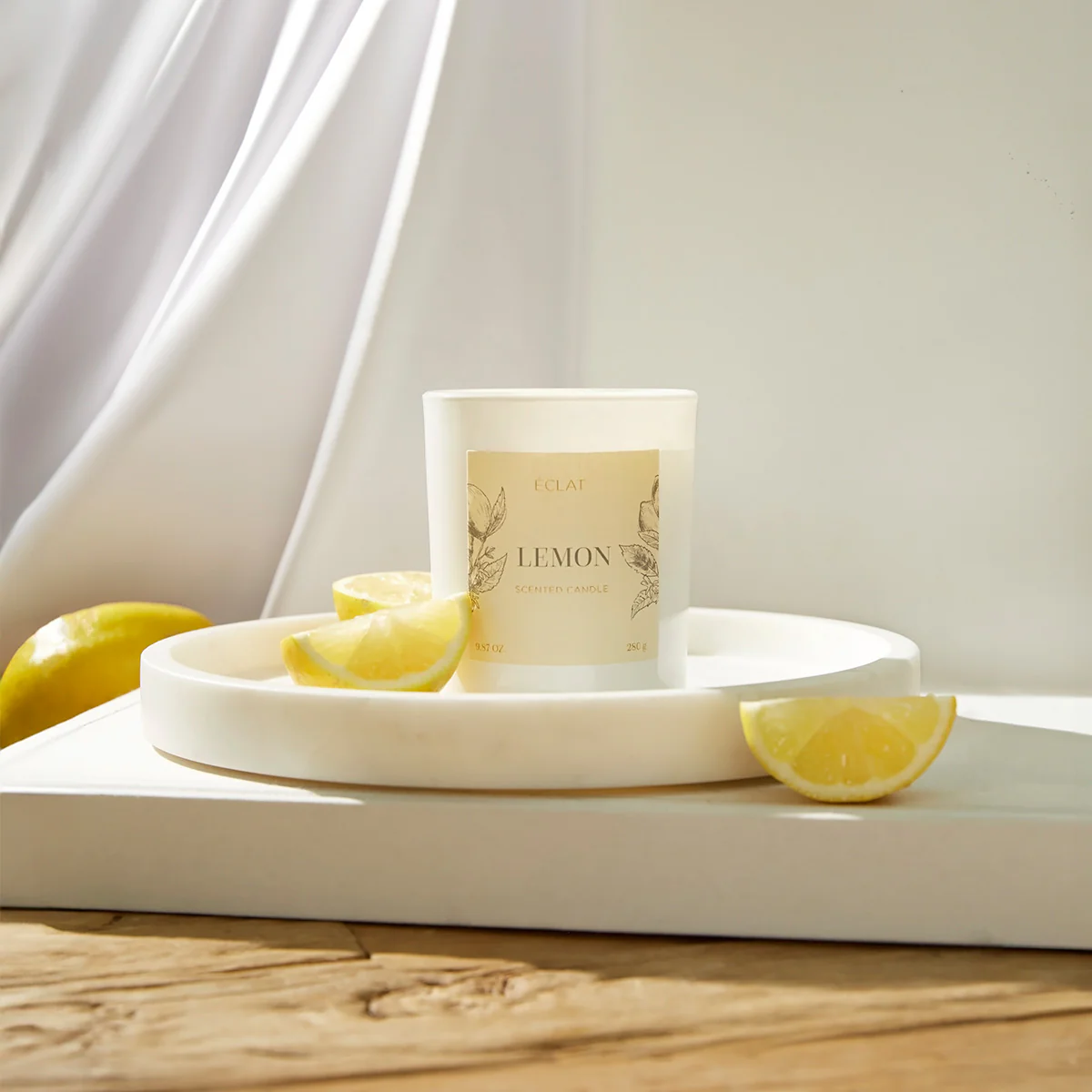 ÉCLAT Lemon Soy Wax Scented Candle - Image 2