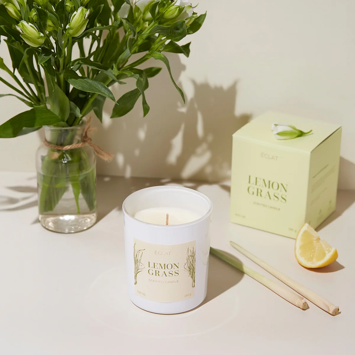 ÉCLAT Lemongrass Soy Wax Scented Candle - Image 2